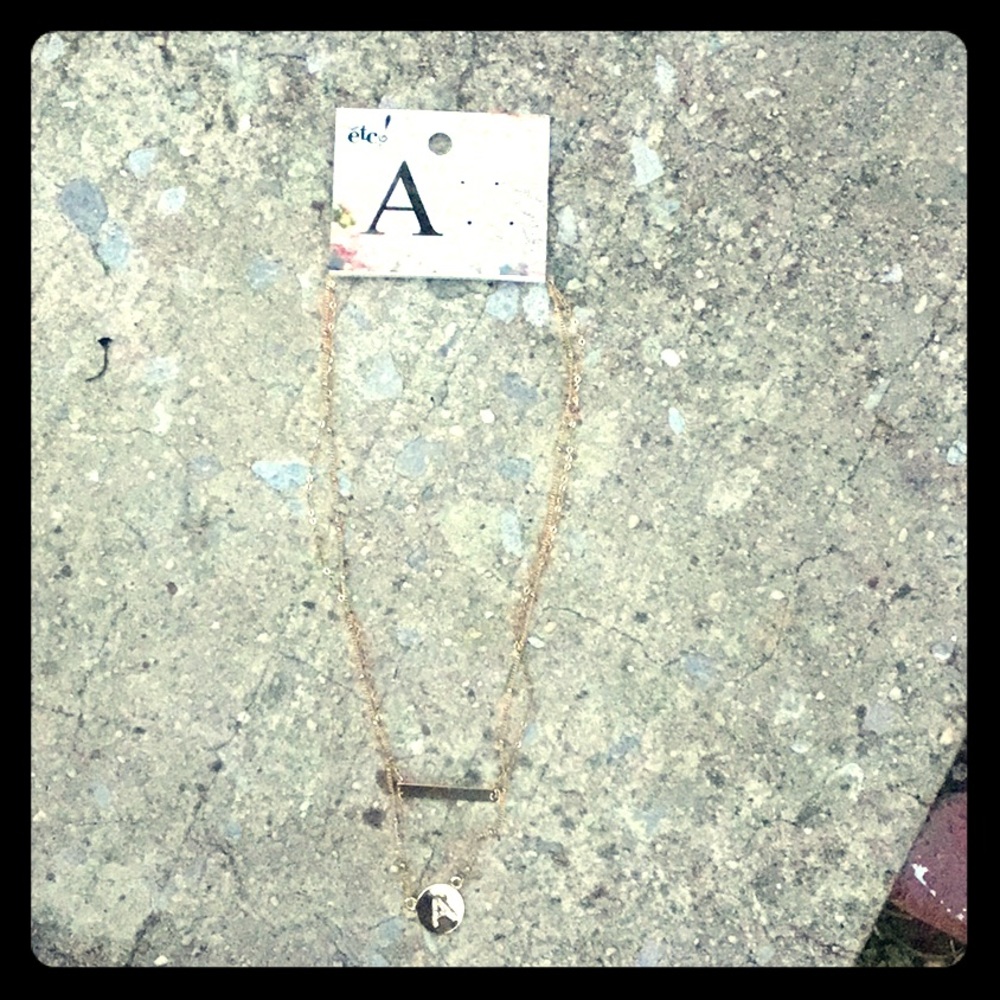 Initial “A” Necklace set.